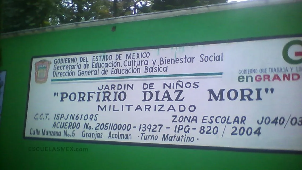 Jardin de Niños Porfirio Diaz Mori Entrada