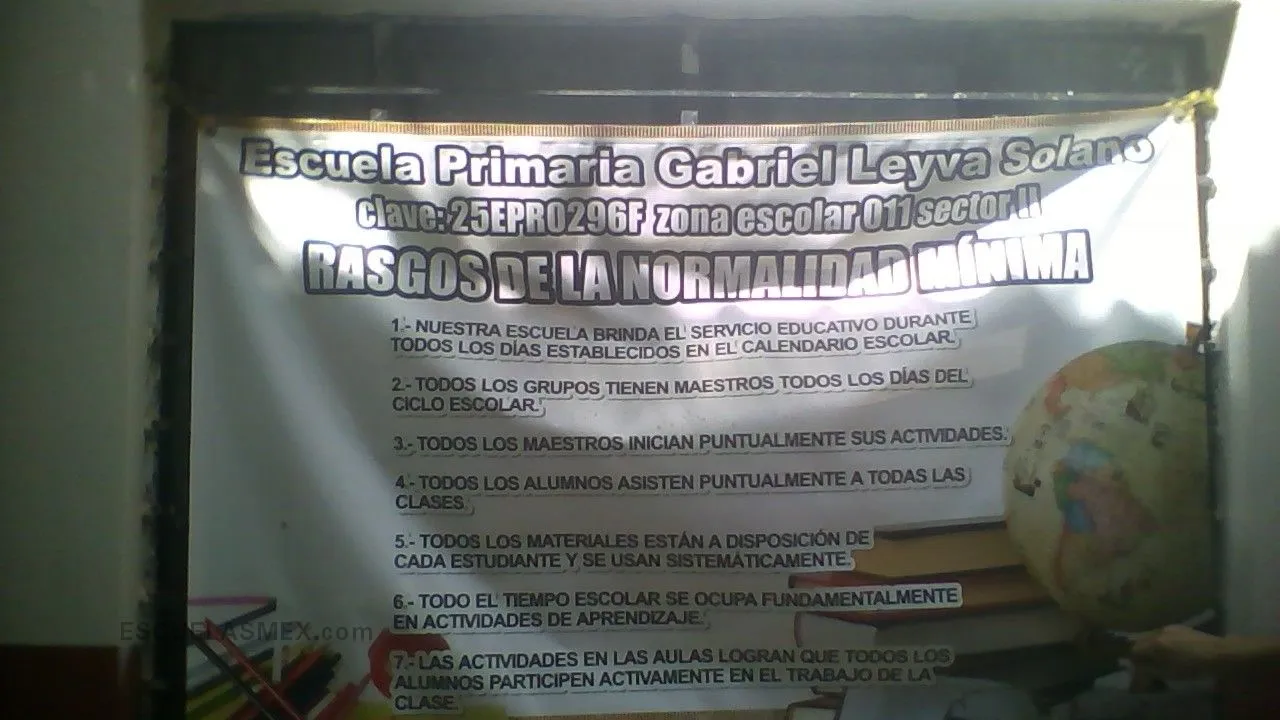 Primaria Gabriel Leyva Solano CCT 25EPR0296F en Guasave, Sin.